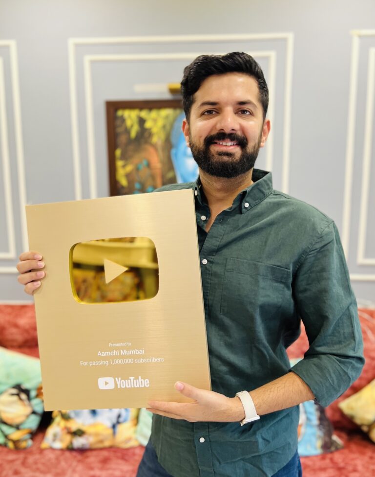Mehul Hingu with Youtube Golden Play Button